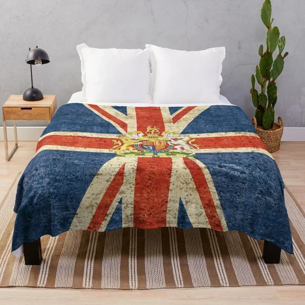 

Flag of United Kingdom and Royal coat of arms of United Kingdom, Throw Blanket Hairys Weighted Winter beds Sofa Quilt Blankets