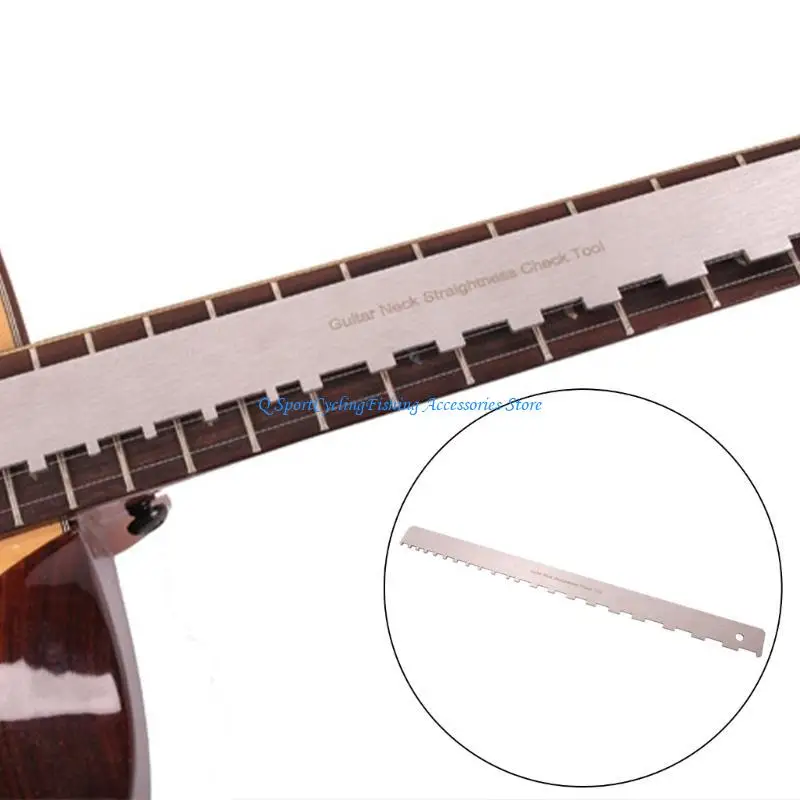 Guitar Neck Ruler Steel Straight Guitar Neck Notched Ruler Neck Leveling
