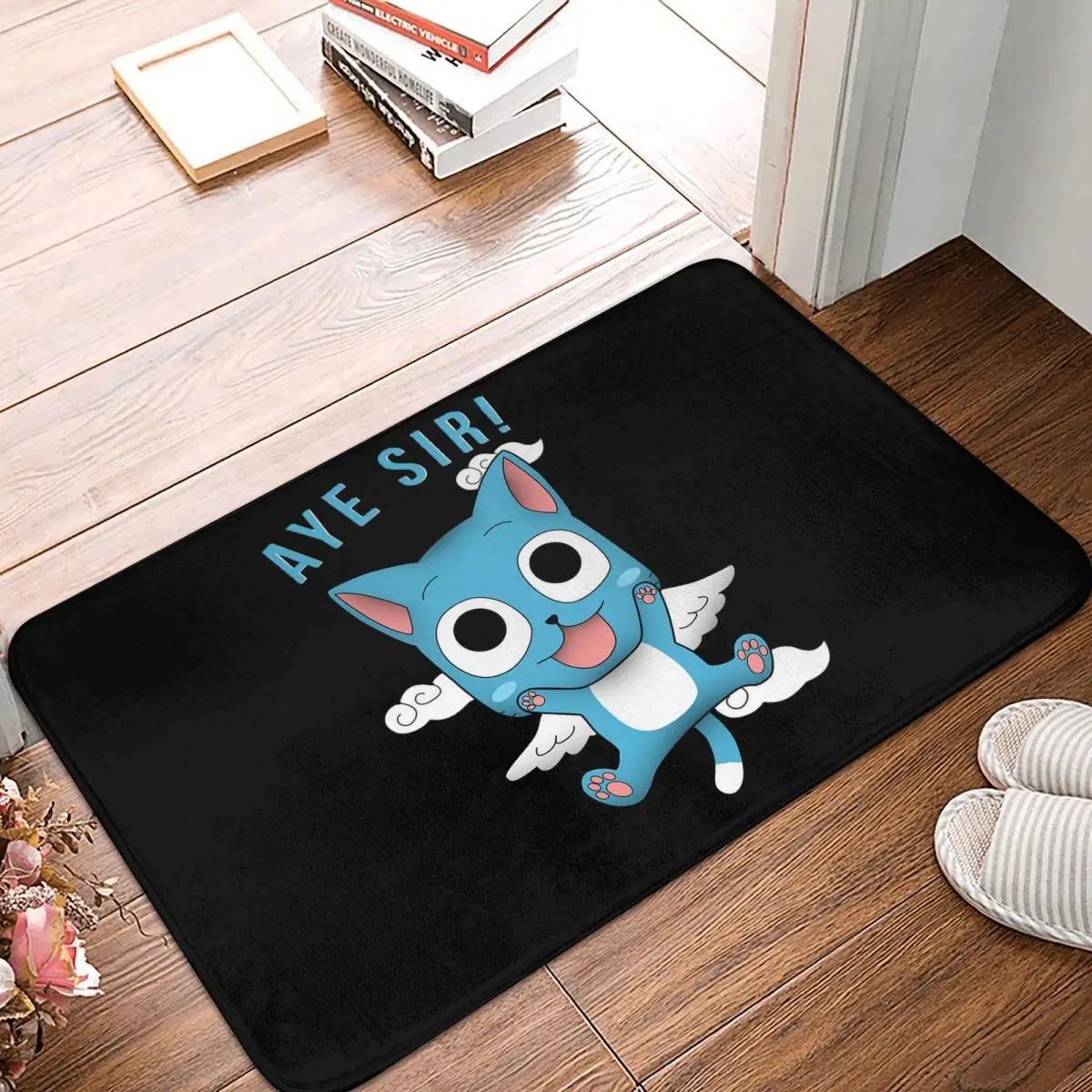 Happy Fairy Tail Non-slip Doormat Floor Mat Cushion Carpet Rug for Kitchen Entrance Home Bedroom Footpad Mats