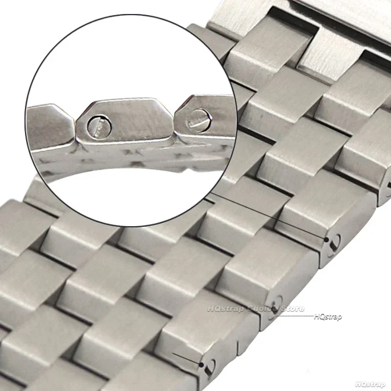 High Quality Full Solid Stainless Steel Watch Band 18mm 20mm 22mm 24mm 26mm Flat Interface Bracelet with Tool Watchband Metal