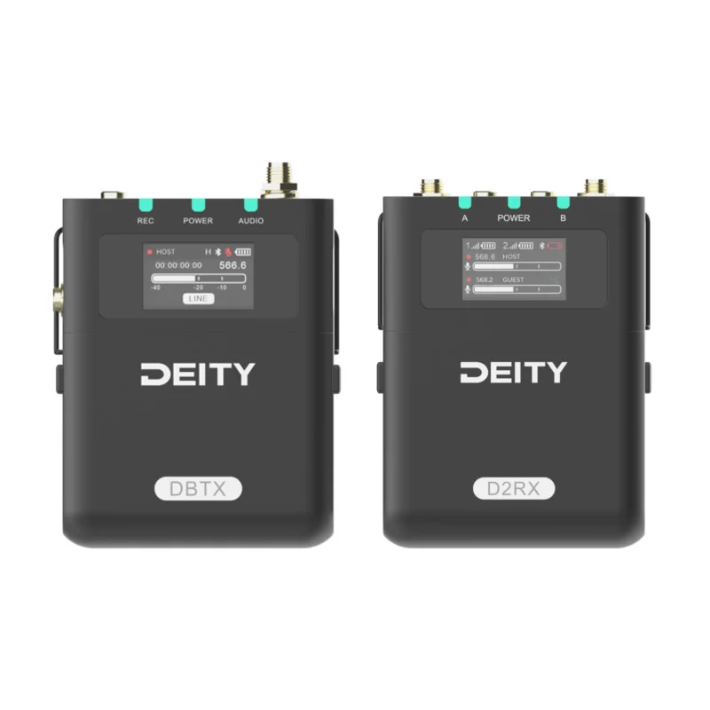 DEITY THEOS UHF Dual Channel Receiver Microphone Receiver Transmitter LCD Screen Built-in 32 Bit Float Alternative Recorder