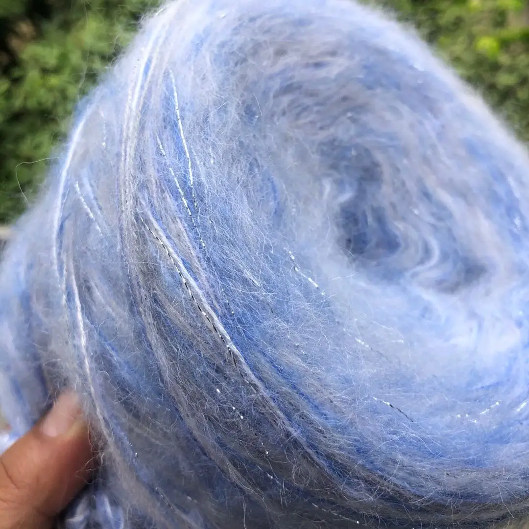 

Autumn Winter Sweater 5 Stra High Ratio Mohair Super Beautiful Coat Cardigan Angora Wool Yarn Thi Needle Hand Knitting