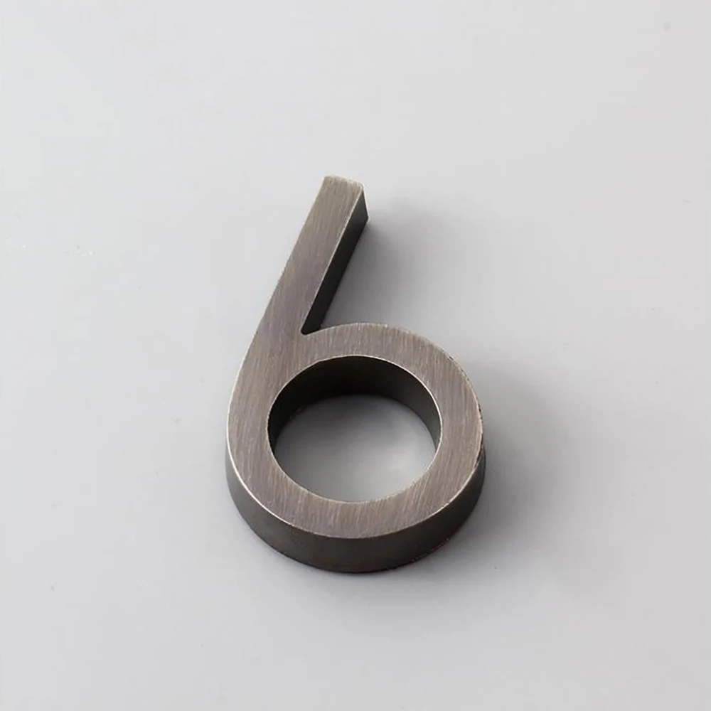 6cm 0-9 Number Hotel Anti-brushing Stainless Steel Building Numbers Floor Numbers Department Office Hotel Numbers