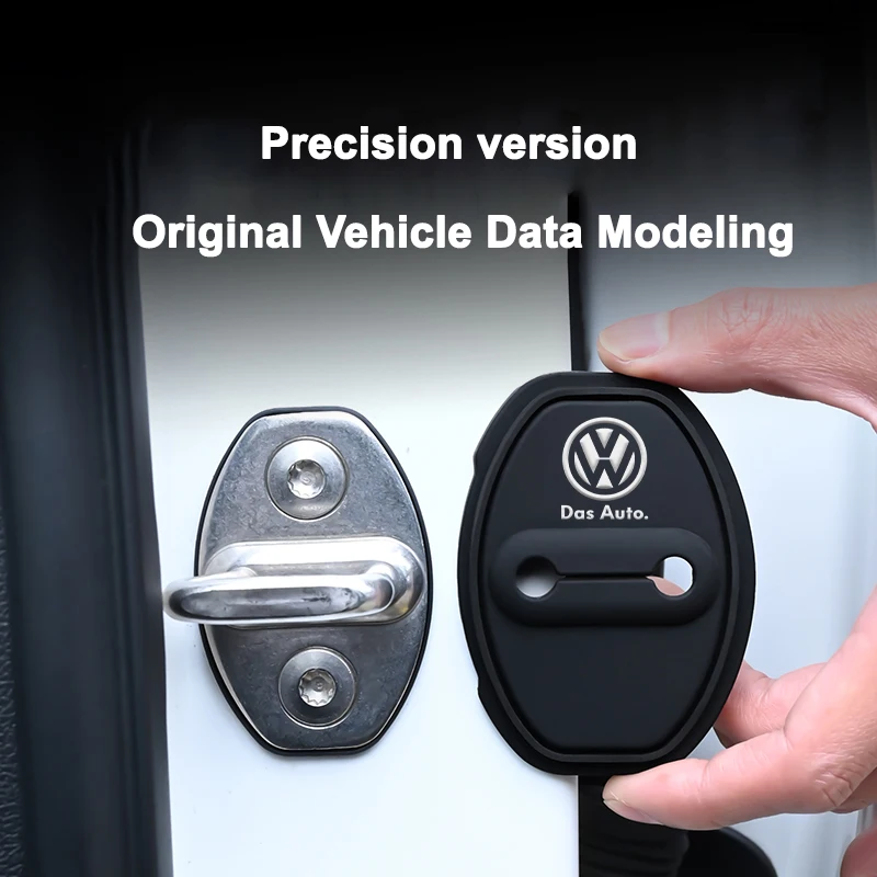 

4pcs Silicone Car Door Lock Cover for Volkswagen VW Scirocco Beetle CC Touareg Golf R Touran Polo T-ROC GTD Interior Accessorie