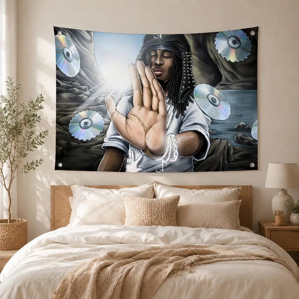 Playboi Carti Rapper Trendy Flags For Outdoor Party Home Living Room Bar Bedroom Decoration Soft Durable Tapestry Skin-friendly