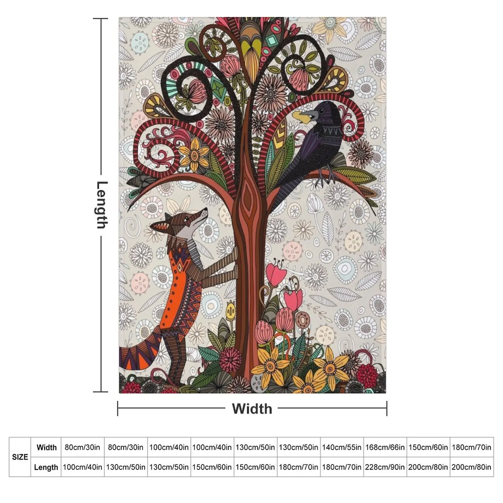 fox and crow Throw Blanket Summer Beddings valentine gift ideas Large Bed Fashionable Hairy Bed linens Blankets