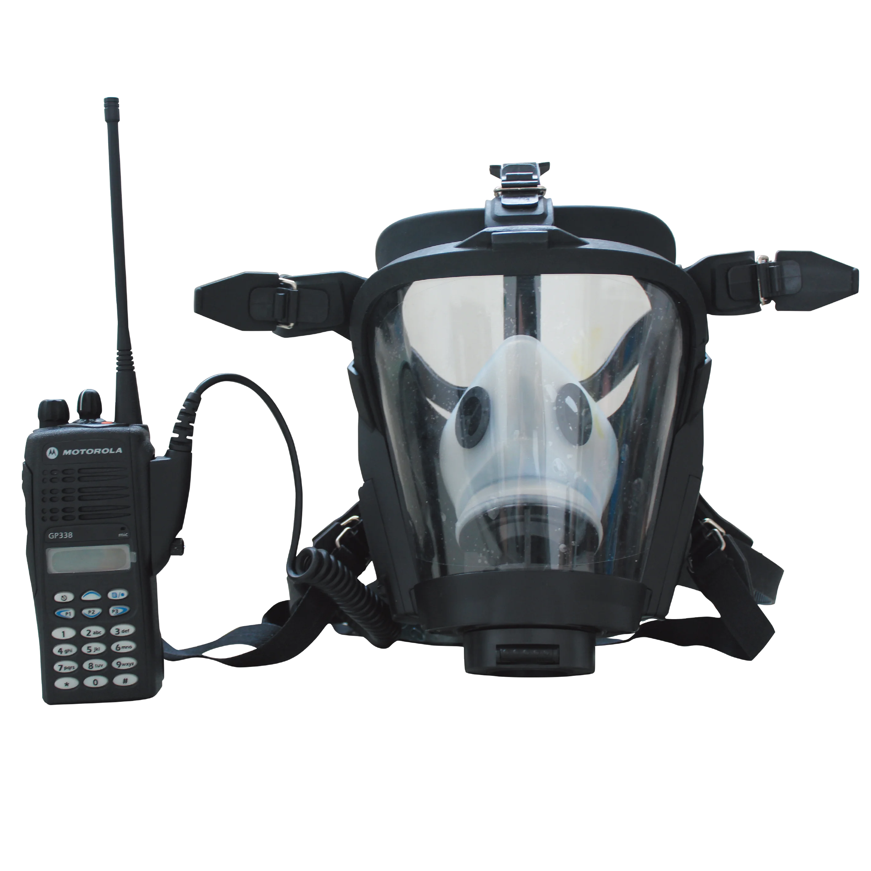 15 Hours Reusable Radio Wireless Communication Silicon SCBA Mask with Hard Face Mask for Emergency Situationsglobally accessible