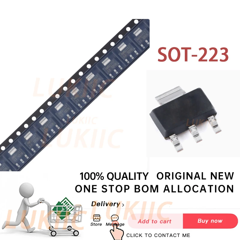 10Pcs Ams1117-Adj A…