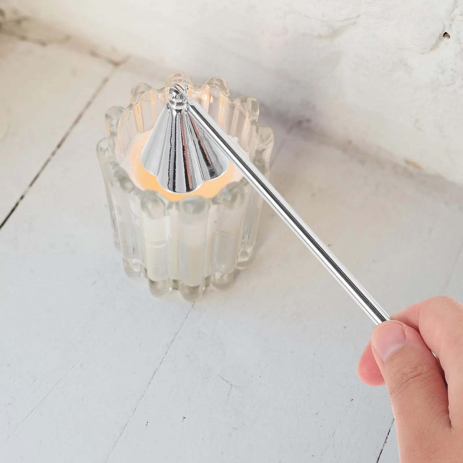 Гаситель из нержавеющей стали с длинной ручкой, безопасный инструмент для пламени, домашний аксессуар, подарок для влюбленных