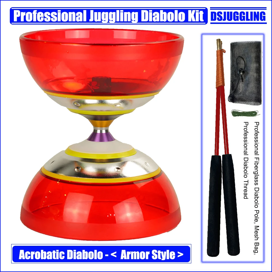 

Tri Bearings Kongzhu Glass Fiber Handsticks Set Packing Professional Grade Chinese Yoyo (Diabolo/Sticks/Bag/Strings)