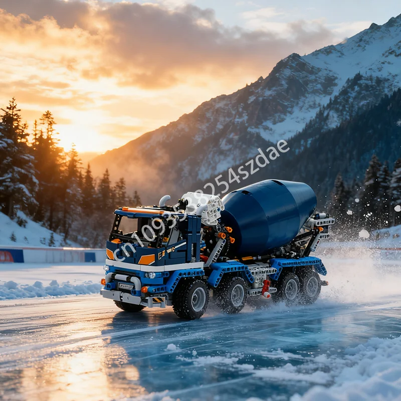 

737 шт. MOC компактное шасси 4 5 рулевая модель строительные блоки рождественские подарки конструкция DIY творческая идея игрушка образование дети