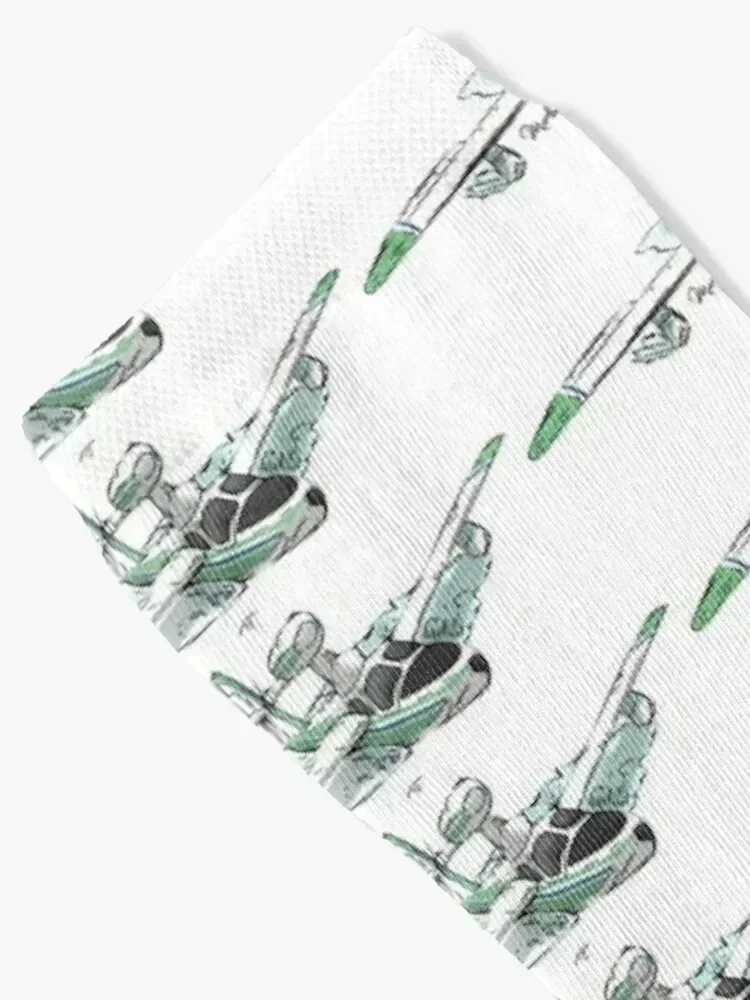 Lake Amphibian Airplane Socks heated set moving stockings Socks For Girls Men's