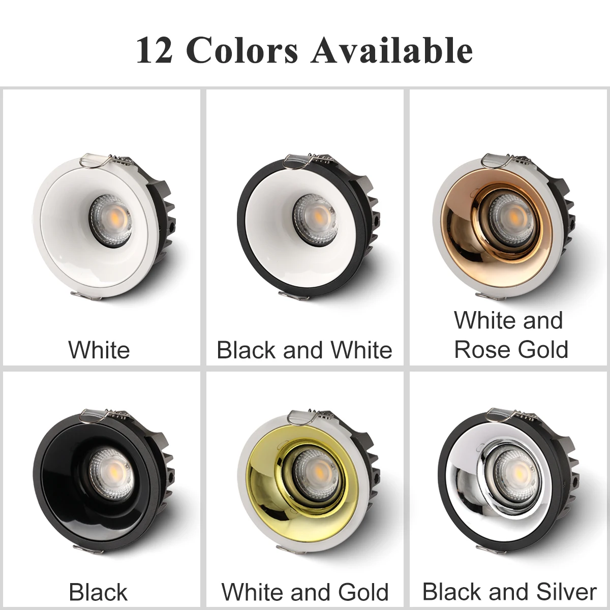 Foco LED COB antideslumbrante, luz descendente de bisel estrecho, lámpara de techo empotrada regulable para dormitorio, sala de estar, cocina, 110V,