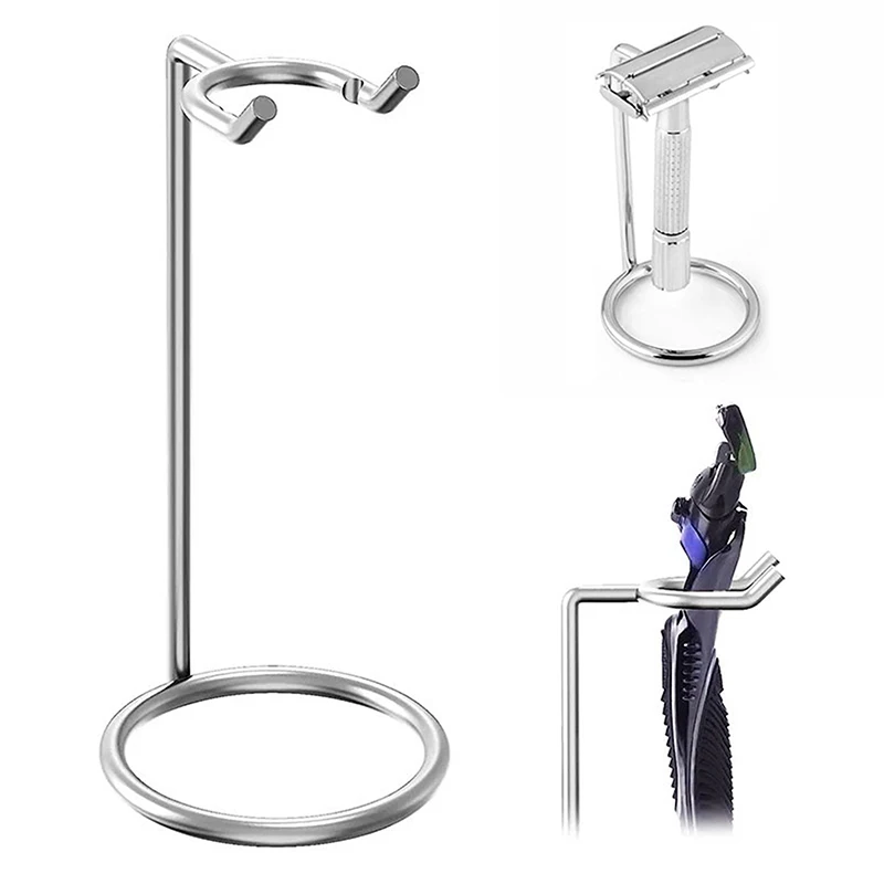 Support de brosse de rasage d'art en métal pour hommes, base de rasoir, kit de rasoir propre à barbe, cartouche en argent DNomed, transport facile