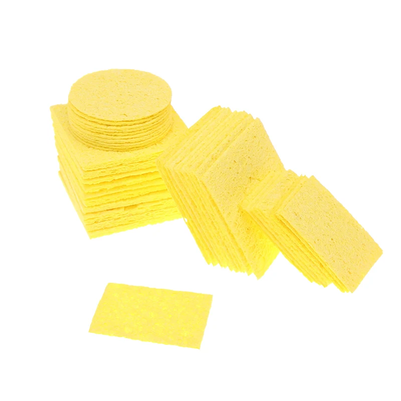 10Pcs Soldering Iron Tips Cleaning Sponge High Temperature Enduring Condense Sponge For Welding Tips Cleaning Tools