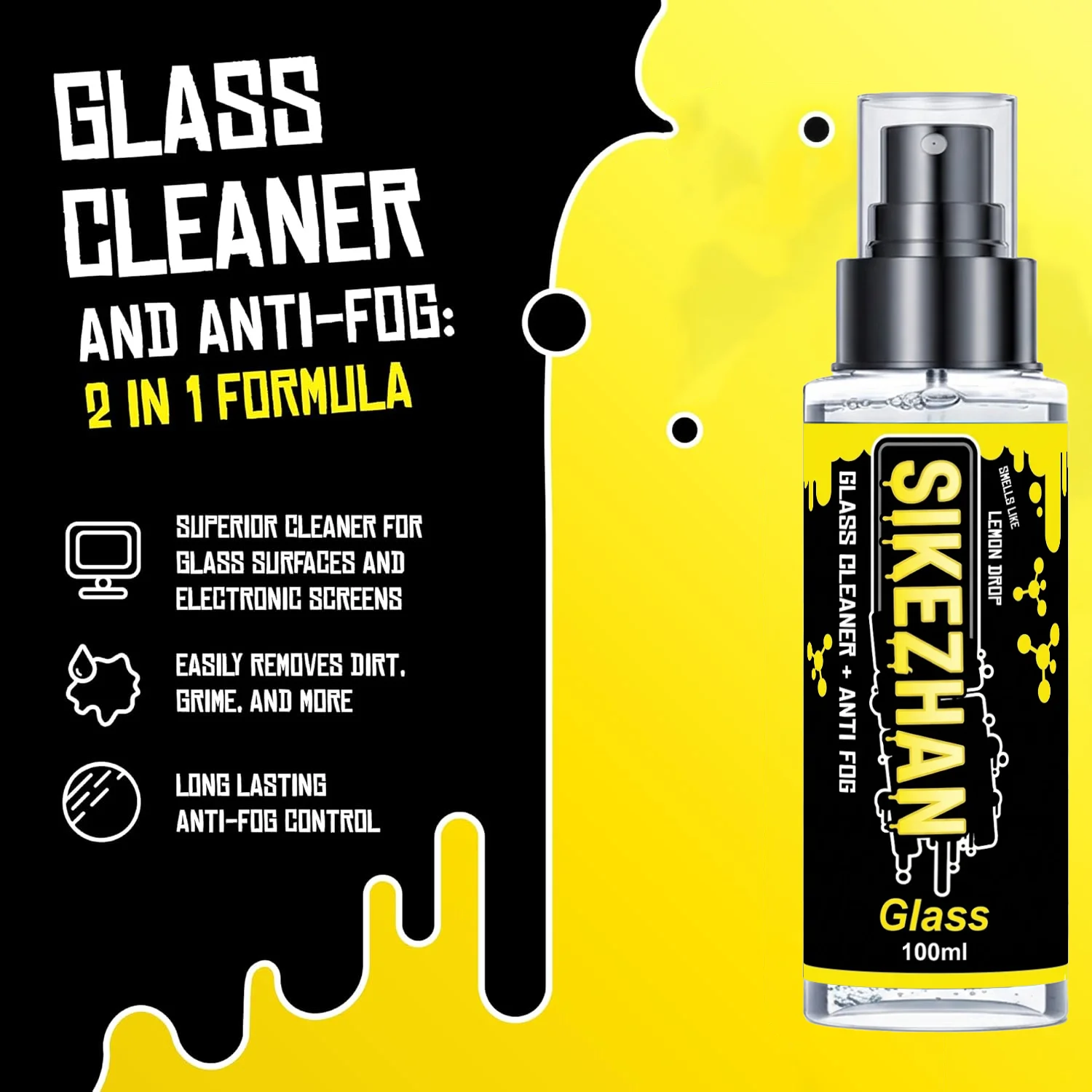 สเปรย์ป้องกันฝ้า 2in1 สำหรับทำ - Glass Cleaner Streak บทวิจารณ์และราคา