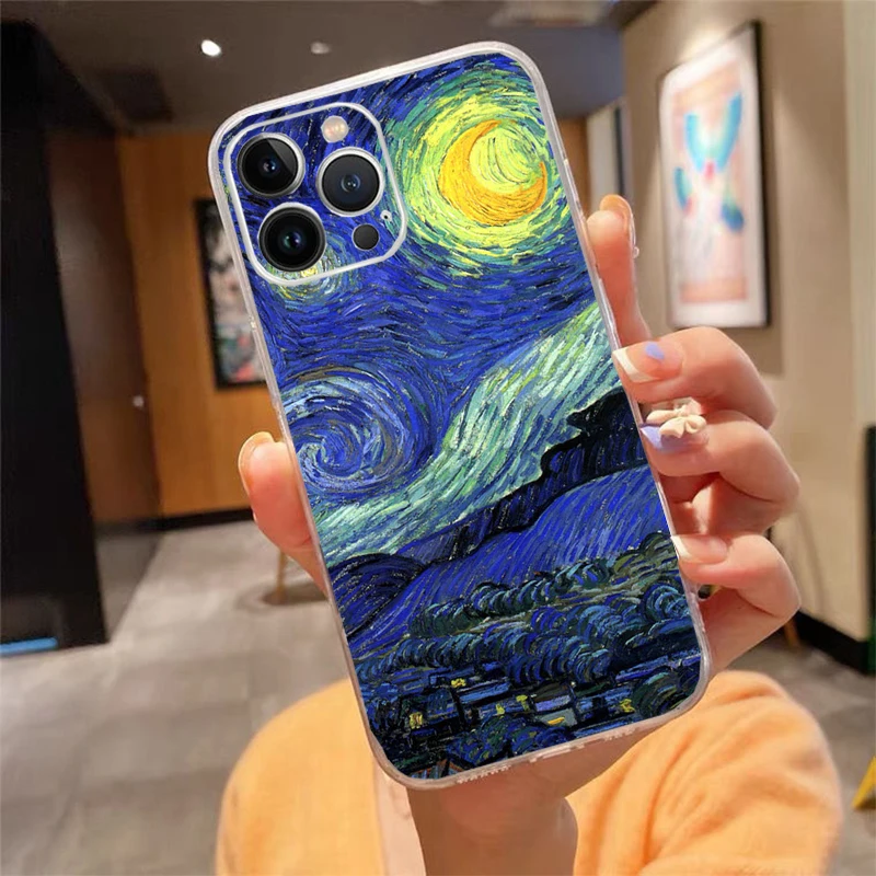 

Phone Case For iphone 17 Air 17 Pro Max 16 15 14 13 Pro Max 15 16 Pro 15Plus Van gogh Starry Night