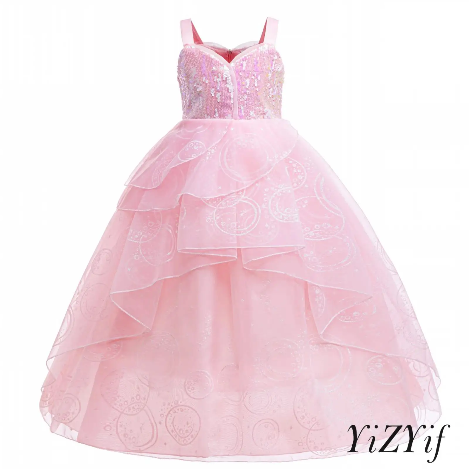 

Fairy Tale Magical Witch Costume for Kids Wide Shoulder Straps And Layered Skirt Halloween Christmas Role Play Parties Dress