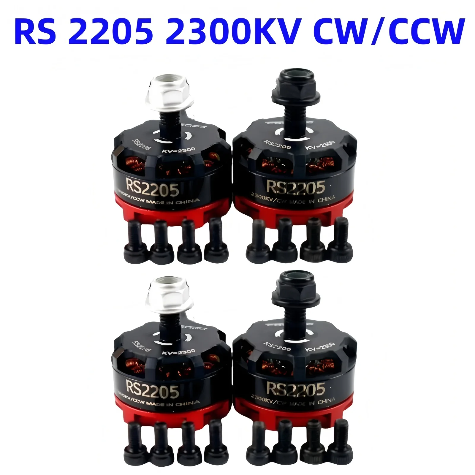 2/4pcs Brushless Motor RS2205 2300KV CW/CCW aircraft model four axis 5-inch for 2-6s 20A/30A/40A FPV Racing Quadcopter ESC Drone