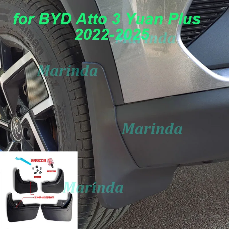 

Car Mudflaps for BYD Atto 3 Yuan Plus 2022-2025 Car Wheel Fender Mudguards Splash Guard Protective Cover Exterior Accessories
