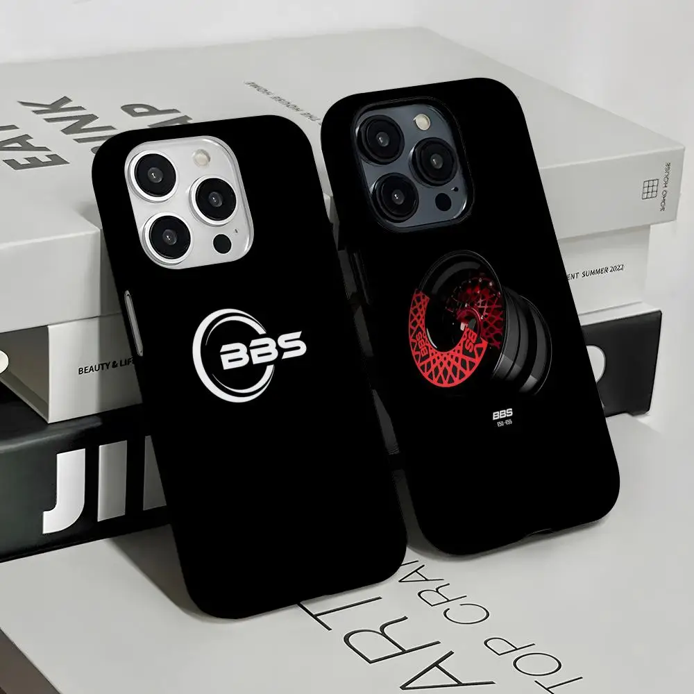 BBS Racing funda de teléfono para IPhone 16 15 14 13 12 11 Pro Max Plus Samsung S24 S23 Ultra brillante HD cubierta dura de PC