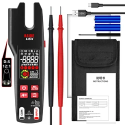 Ready Stock!BSIDE U6X U-Shape AC/DC Clamp Meter Rechargeable Infrared Temperature Measuring Object Ratio 4:1/12:1 Ammeter Tester