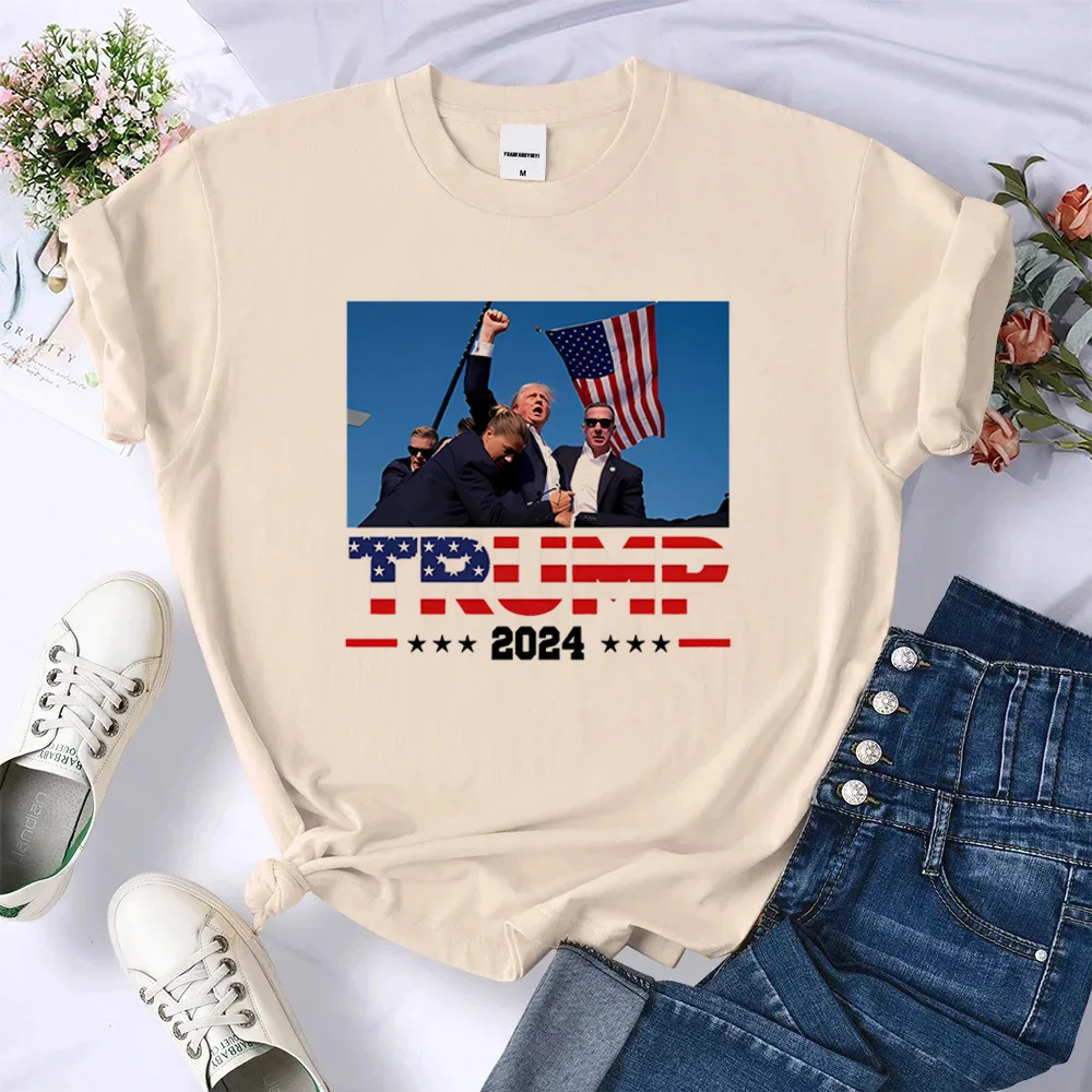 Donald Trump top tees women Colorful Graphic korean clothes Retro 80s Comfortable t-shirt Grunge Punk 80s Retro kawaii Colorful