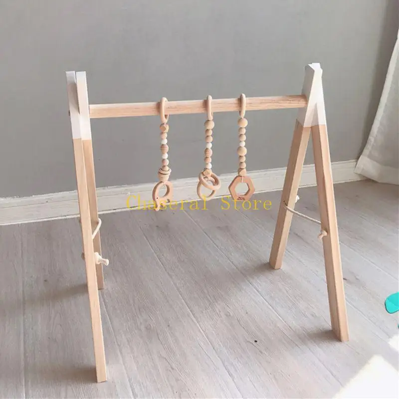 E7CE Простые деревянные украшения для детской комнаты в скандинавском стиле, стойка для фитнеса для новорожденных, дети