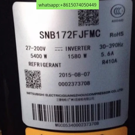 

Frequency conversion air conditionercompressor SNB172FJFMC Suitable for refrigeration compressor SNB172FJGMC