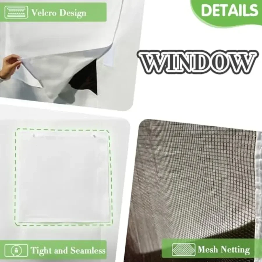 Domi Winter Gazebo Cover All Season Waterproof Enclosed Cover with Sidewalls Ventilated Mesh Windows All-Weather Outdoor Cover