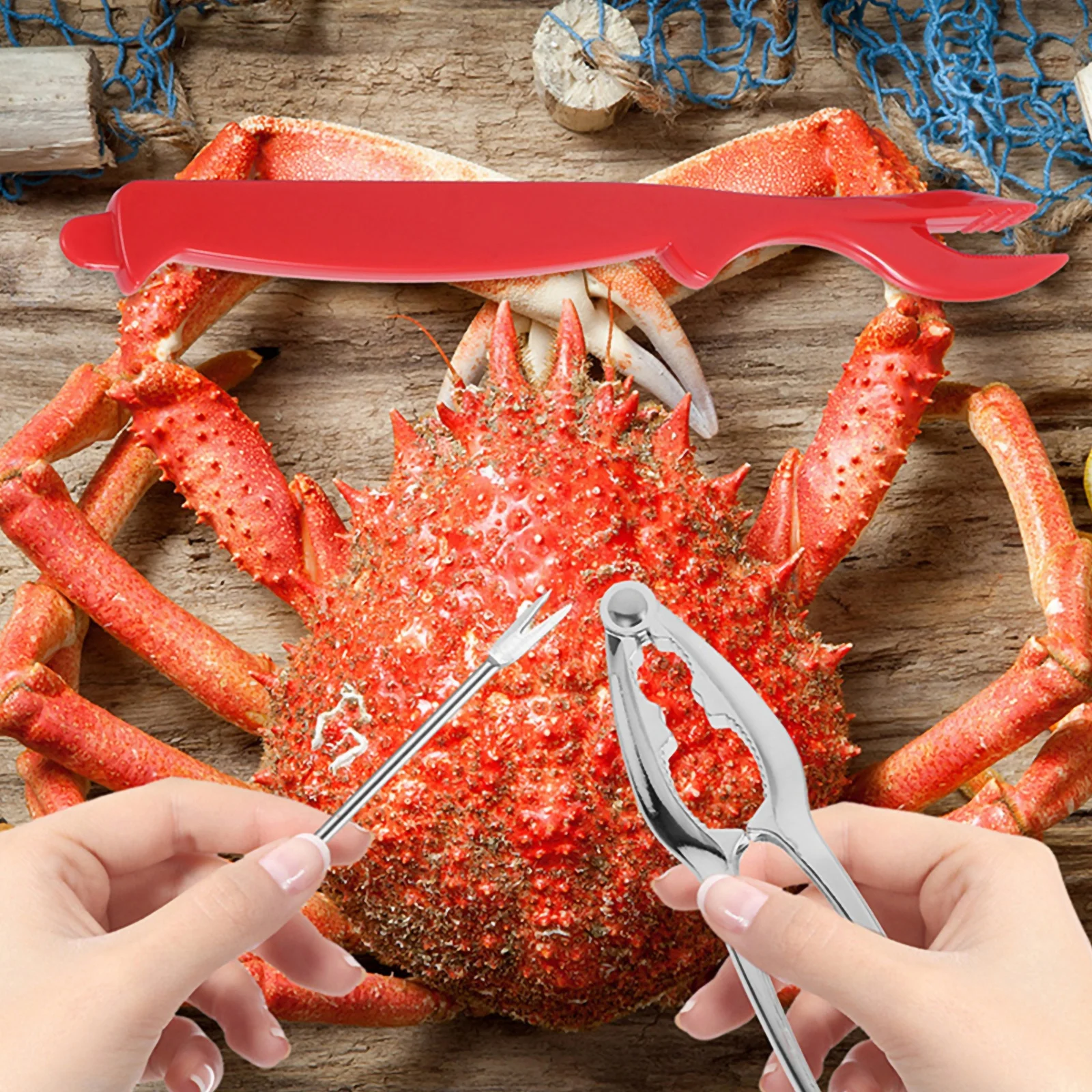

12Pcs Premium Stainless Steel Multi-Functional Tools for Seafood Crab Lobster Nut Shellfish Forks Easy Clean Rust Proof