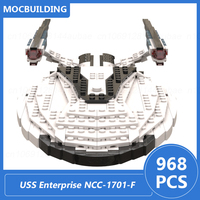 USS Enterprise NCC-1701-F 1:2020 Scale Model Moc Building Blocks Diy Assemble Bricks Space Educational Display Toys Gifts 968PCS