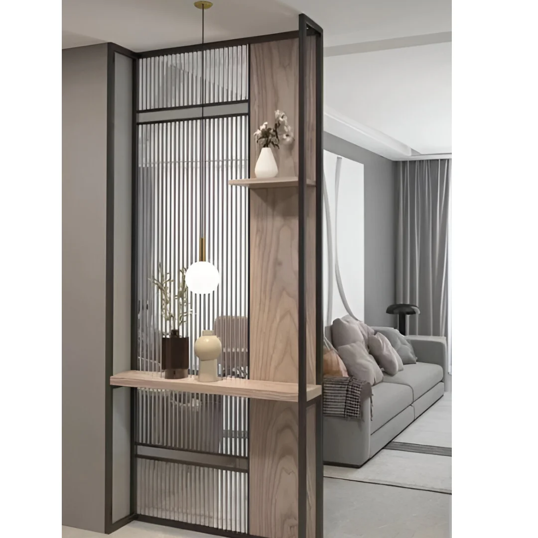 

ej-Factory Direct Sale Laser-Cut Stainless Steel Gold Panel Indoor Home Office Partition Screen Restaurant Wall Divider Screen&