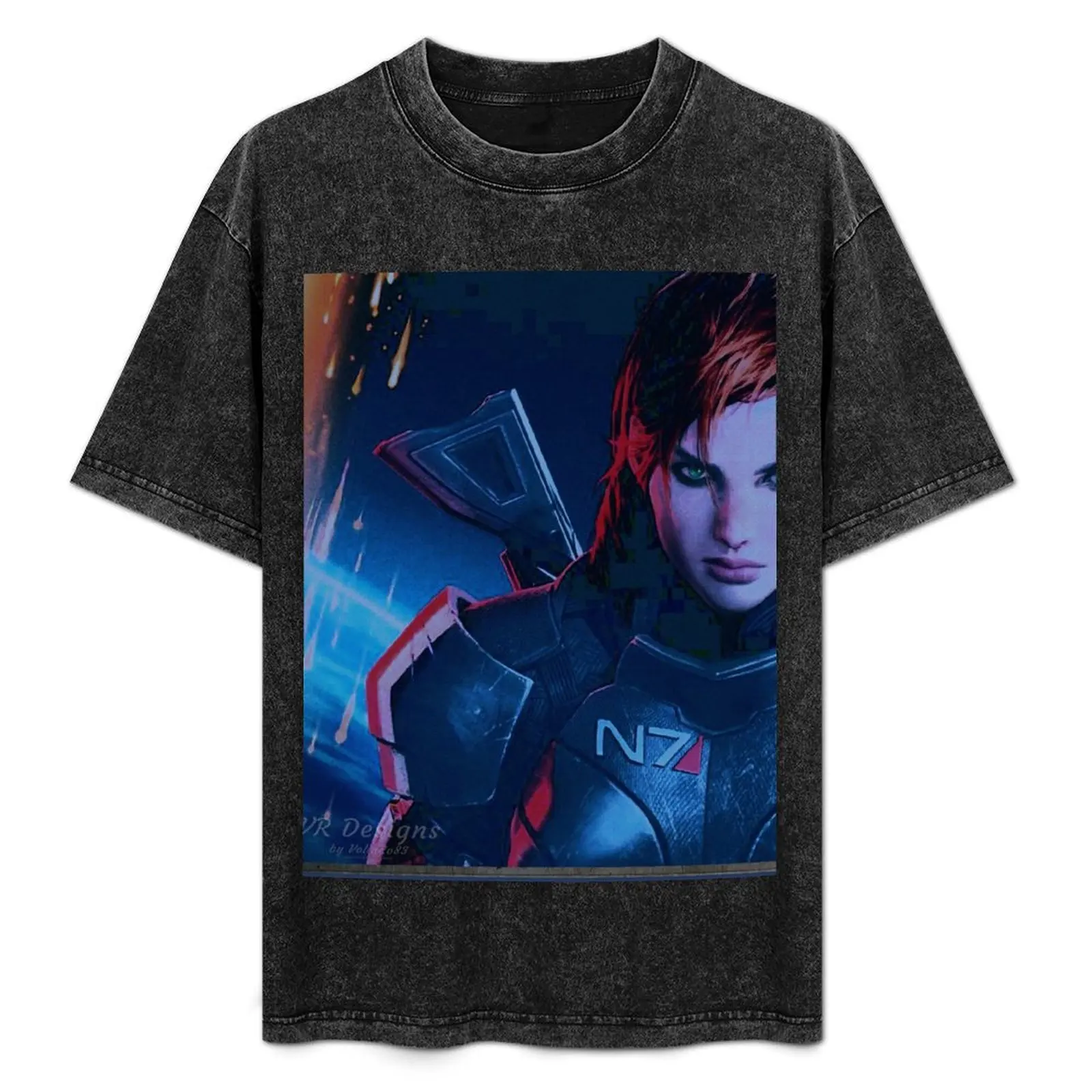 

Mass Effect: Female Shepard Digital Painting (Paragon) T-Shirt Fashion Simple Casual Tee Shirt