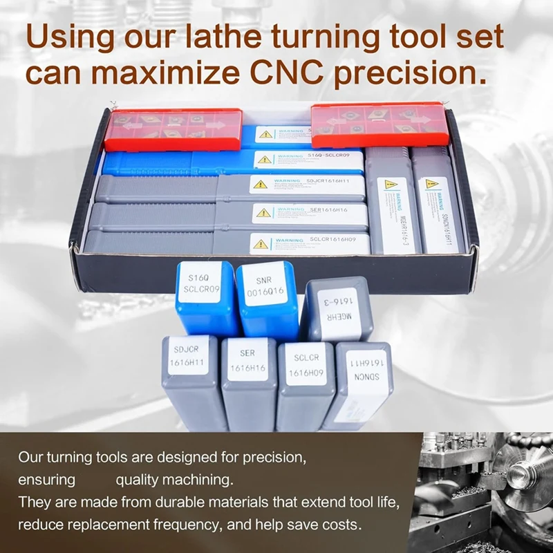 HLZS-Indexable Lathe Turning Tool For Turning Boring Grooving Cutting Threading Carbide Turning Tool