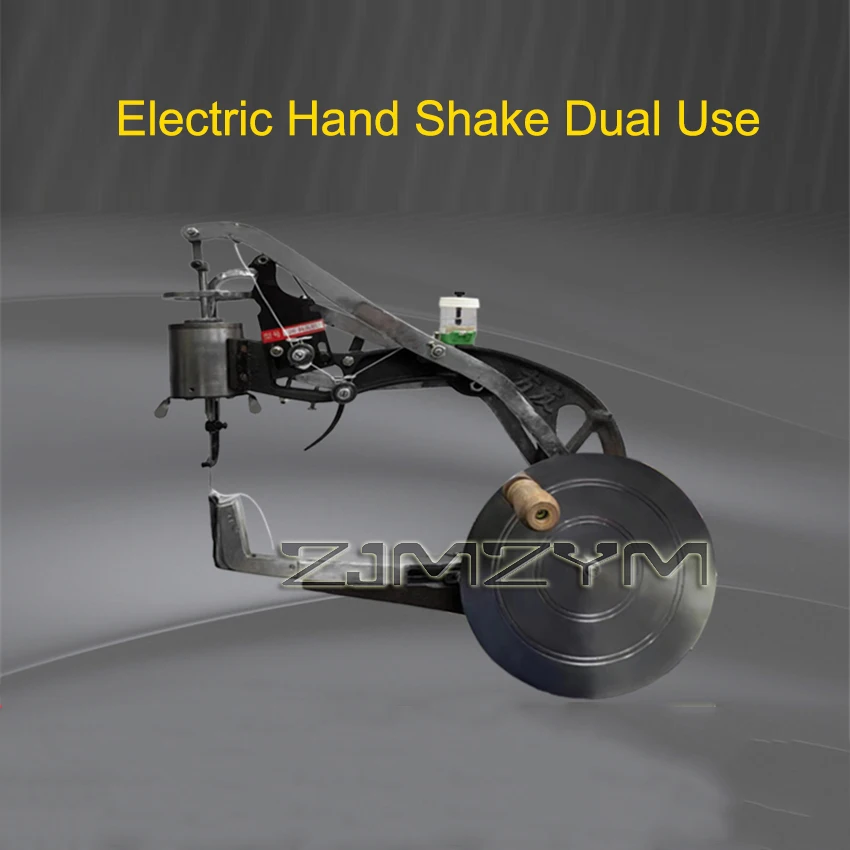 Imagem -02 - Máquina de Costura Lateral Manivela Elétrica Dupla Finalidade Reparo de Sapatos Material Grosso Especial 220v 400w