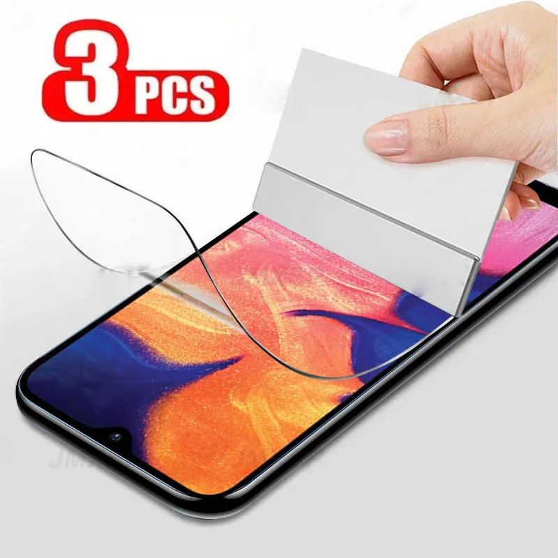 3pcs Hydrogel Film Full Cover For Samsung Galaxy A50 A51 A52 A53 A70 A71 A72 A73 A12 A21S A52S A33 A54 A20 A40 Screen Protector