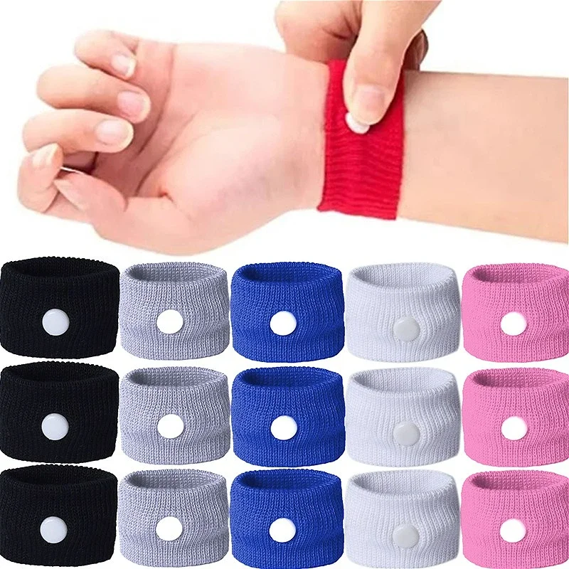 3pairs Sports Safety Wristbands Wrist Support Carsickness Seasick Anti Motion Sickness Wrist Bands Anti Nausea Wristbands
