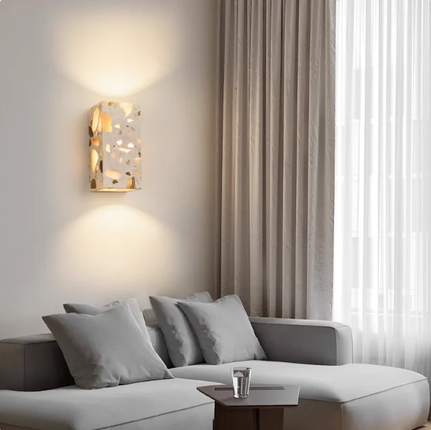 Stair corridor corridor wall lamp outdoor balcony entrance porch waterproof transparent stone atmosphere wall lamp