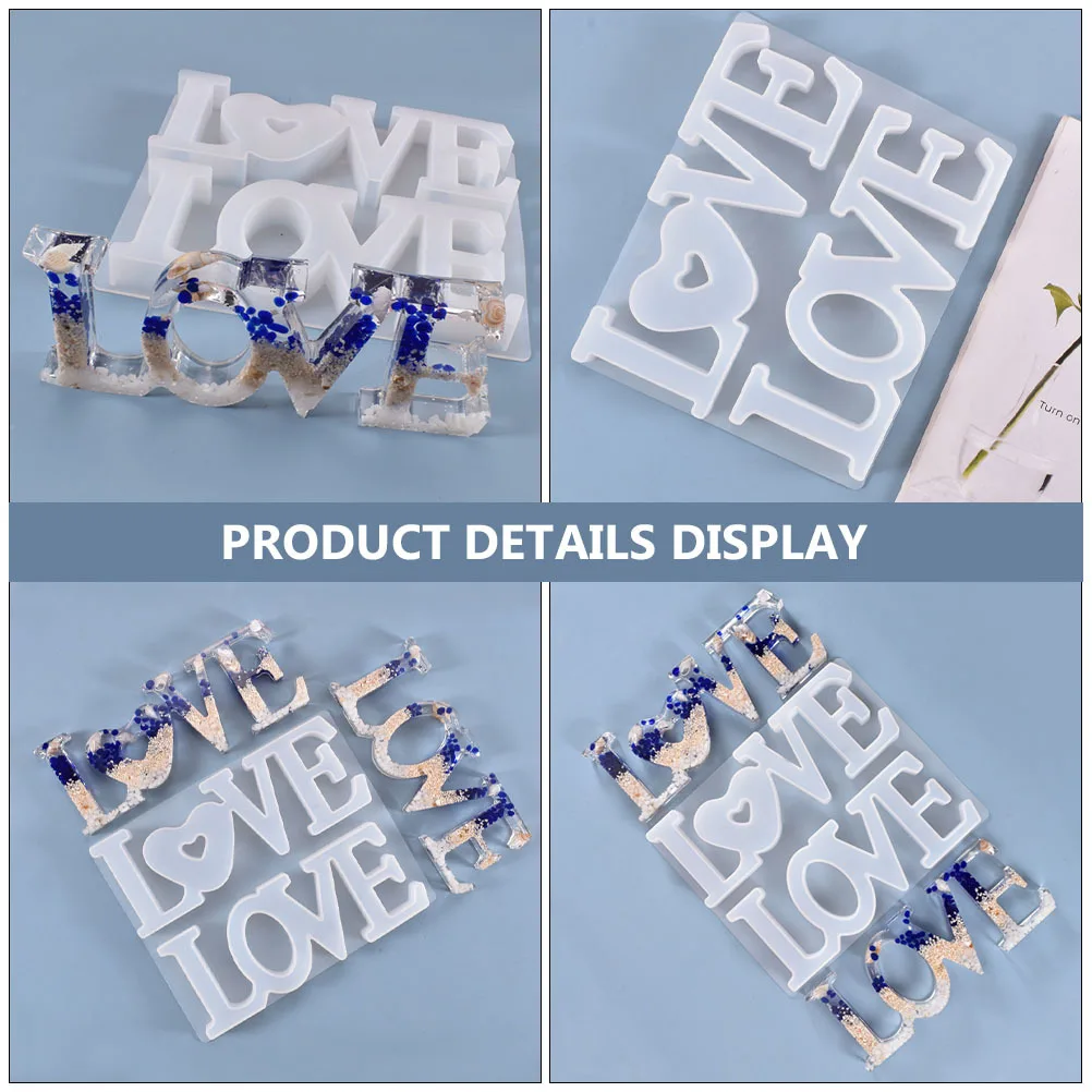 

1pc Love English Letters Silicone Mold For Diy Hanging Decorative Craft Epoxy Resin Cake Soap Making Manual Mould Tool