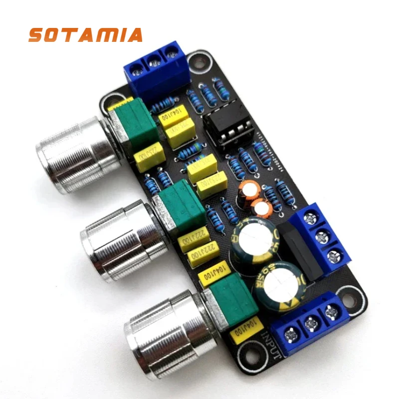 

SOTAMIA NE5532 Mini Pre Amplifier Audio Board Preamplifier Tone Board HIFI Home Theater Music Amplifier 2.0 Tuning Preamp Board