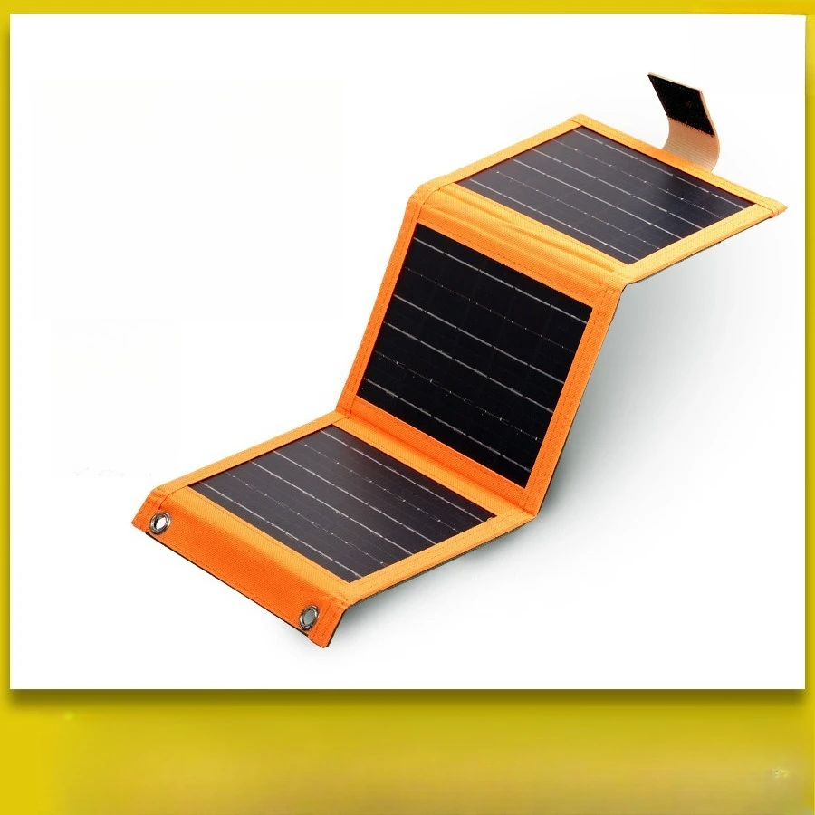 Foldable Solar Power Bank - Compact 10W USB Charger for Outdoor, Waterproof Solar Phone Charger with 5V Stable Output