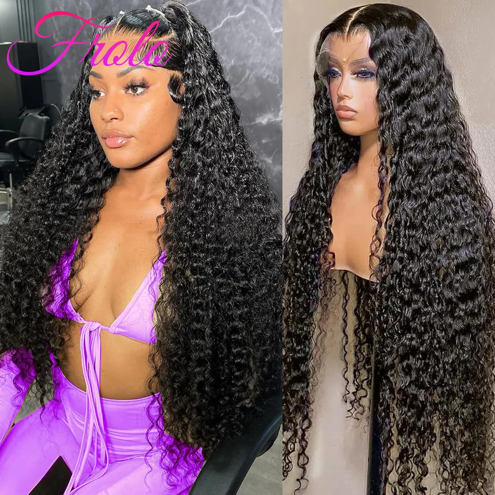 

5x5 Hd Lace Wigs Water Wave Frontal Wig Human Hair Natrual Black Deep Wave Curly Human Hair Wig Brazilian Human Hair For Women