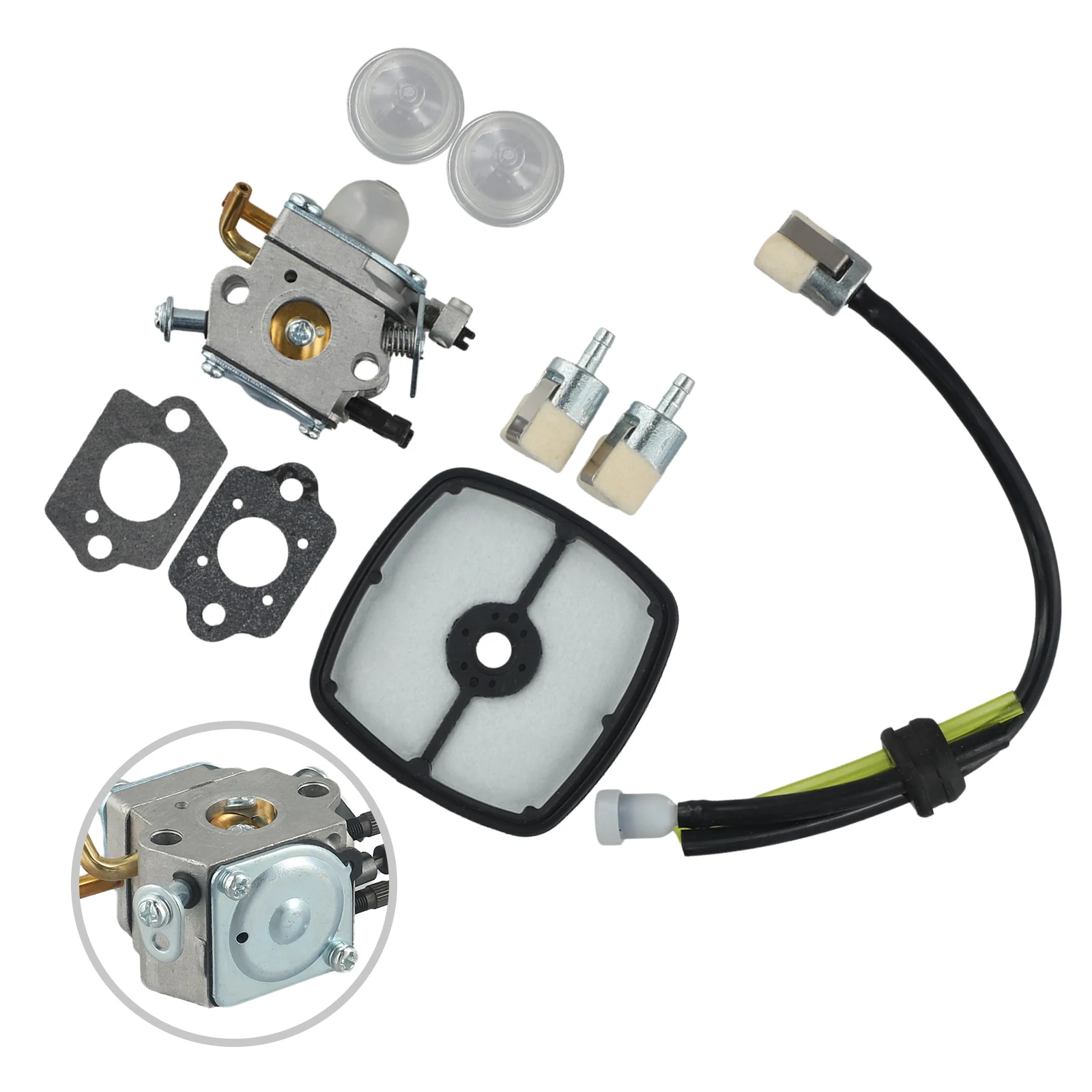 1set Carburetor Kit For C1U-K42 For Echo PB200 PB1000 PB2100 PB-2155 Blower ES-2100 Shredder Leaf Debris Blower Part       New