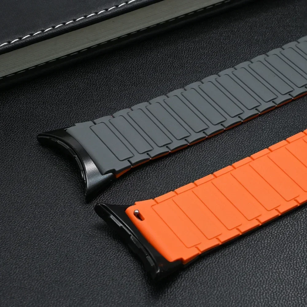 Magnetic Silicone Sport Band for Google Pixel Watch 3 45mm Wristband Replaced Accessories for Google Pixel Watch 3 45mm Bracelet