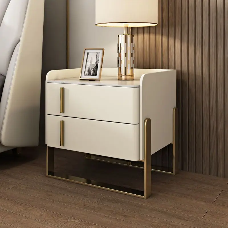 

Modern luxury white bedside table for bedroom or hospital family furniture apartment use