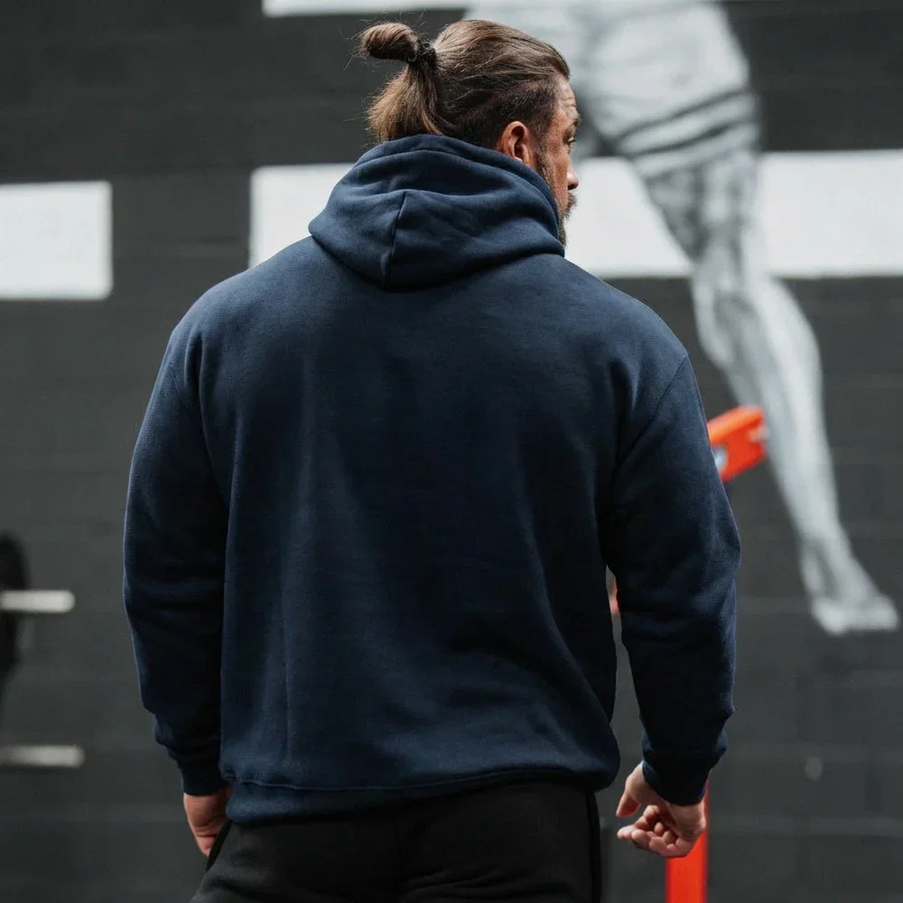 SILVERBACK Ventis Heavy Weight Oversized Pull Hoodie Sweatshirts Fashion Fitness Training Loose Print Heavyweight Men Hoodies