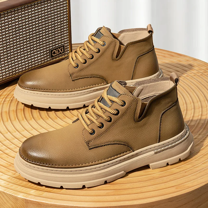 ​ حذاء بدون كعب رجالي جديد لعام 2025 - حذاء رياضي أبيض كلاسيكي، مسامي وممتص للصدمات، مريح خفيف الوزن، متين وغير قابل للانزلاق، عصري