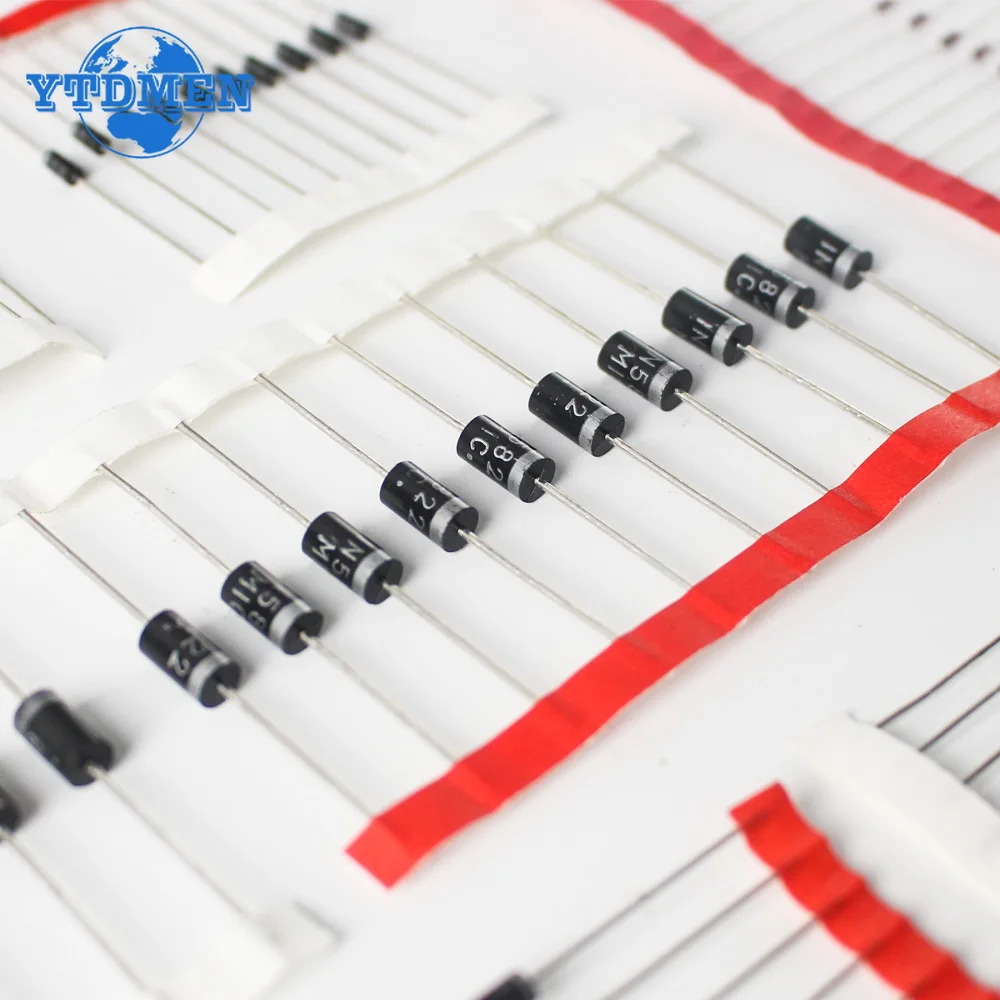 100-200pcs Rectifier Schottky Diode Kit 1N4007 1N4148 1N5408 1N5819 1N5822 1N4001 1N4004 1N5404 FR107 FR207 Fast Switching Diode image 4