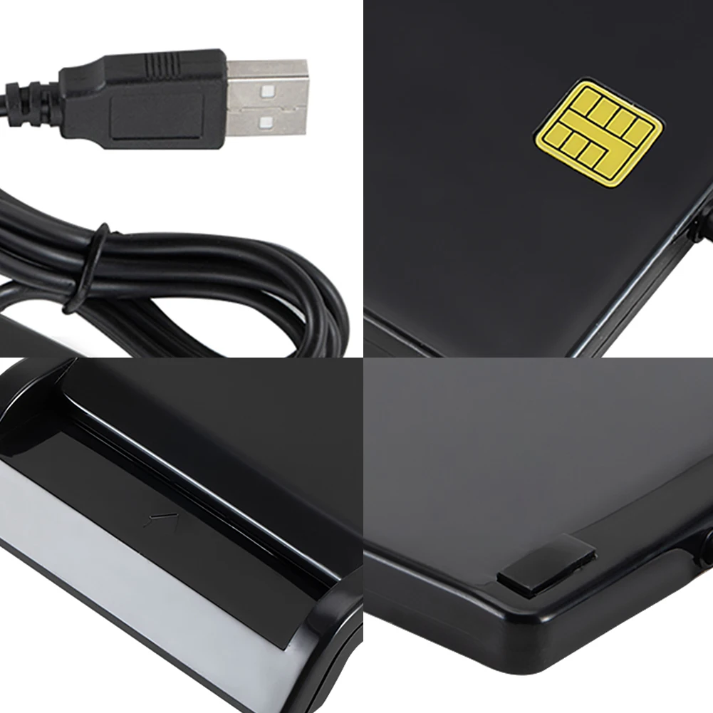 Tragbarer intelligenter USB 2.0-Kartenleser, erschwinglich, einfach zu bedienen, multifunktional für DNIE ATM CAC IC ID Bank SIM-Kartenleser